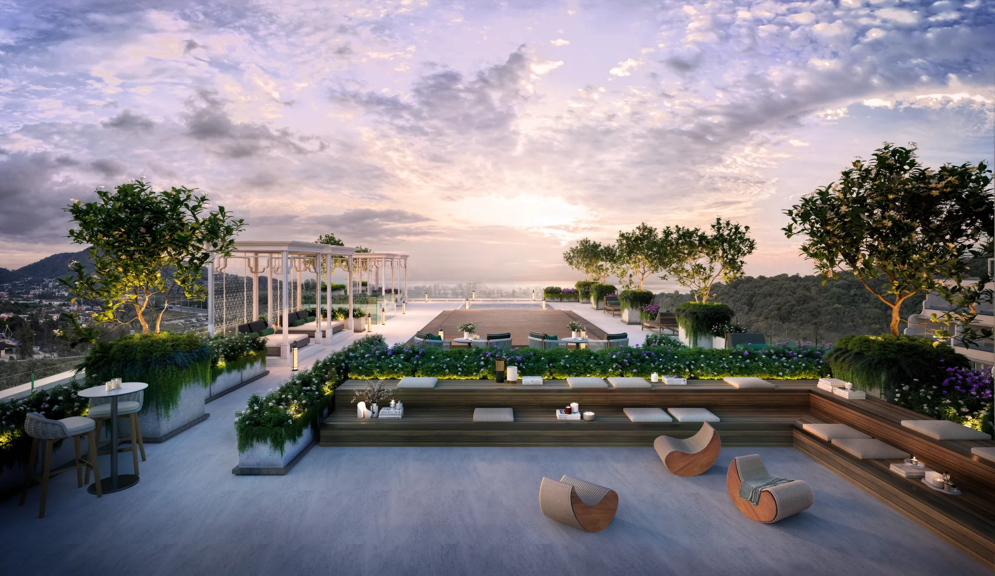 Rooftop yoga & meditation zone