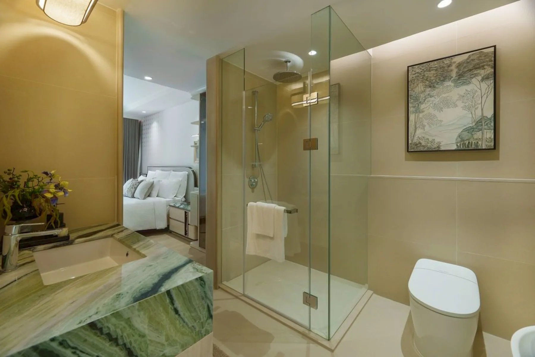 1-bedroom show suite, 67 m² — photographed on site · 10/12