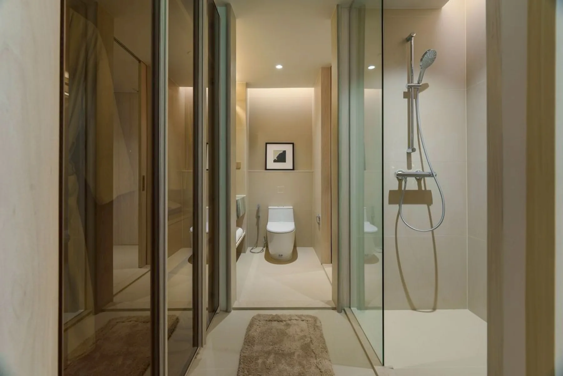 2-bedroom show suite, 100 m² — photographed on site · 3/13