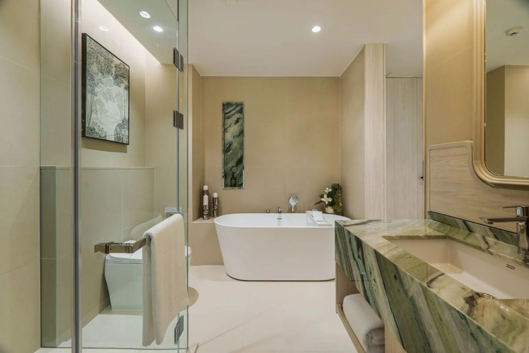 2-bedroom show suite, 100 m² — photographed on site · 9/13
