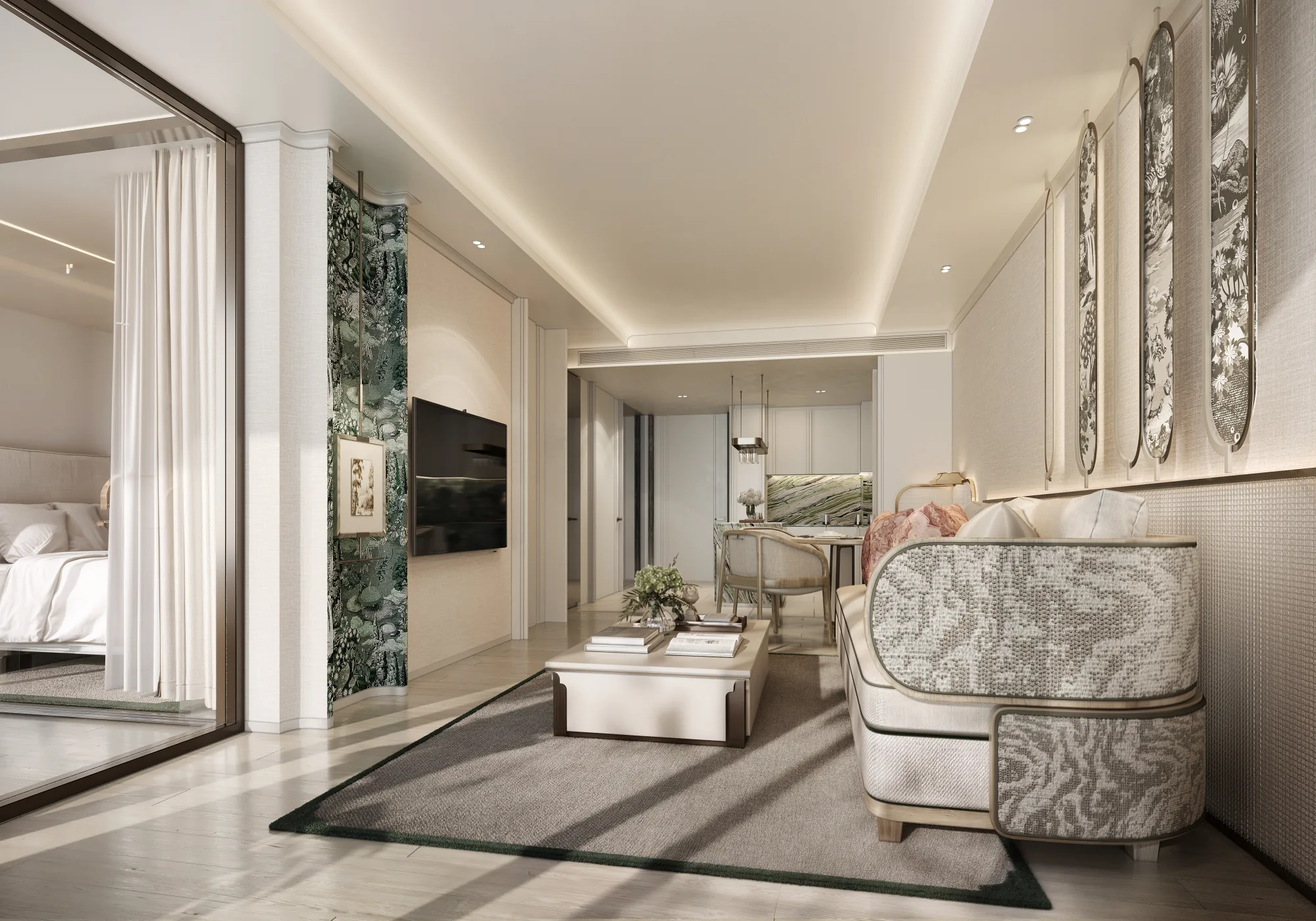1BR living area