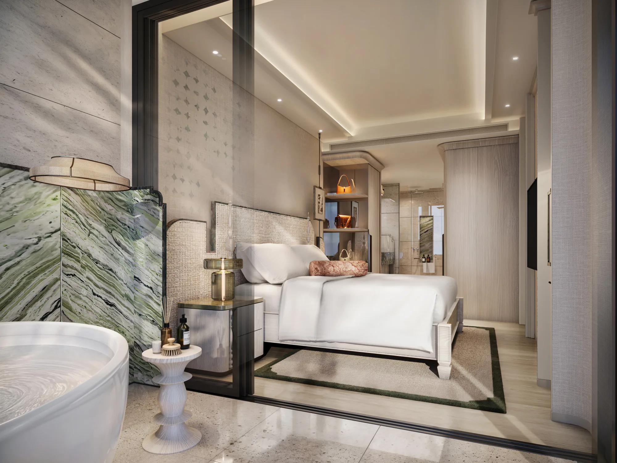 1BR master bedroom · view 1